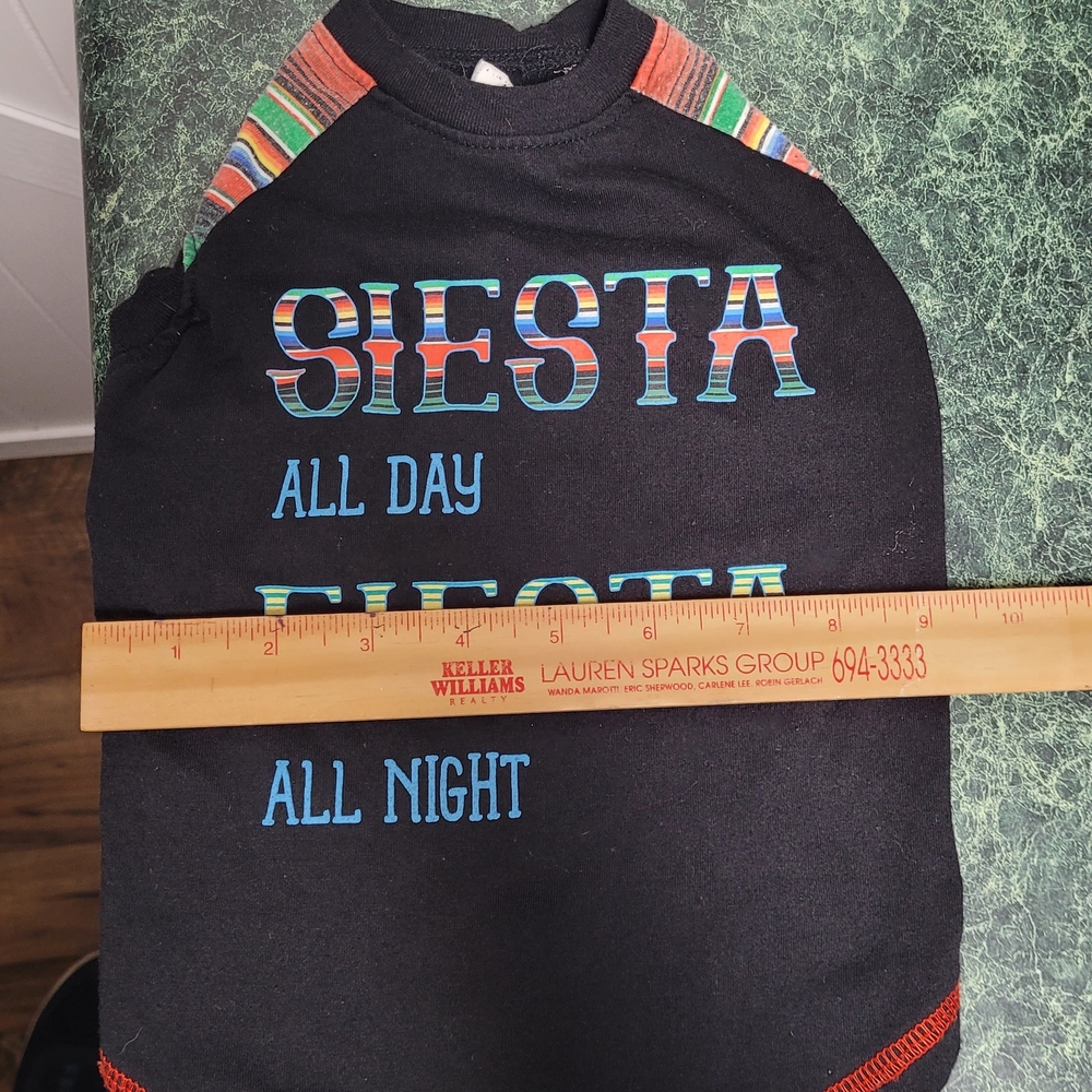 Black Dog Shirt with Colorful Text